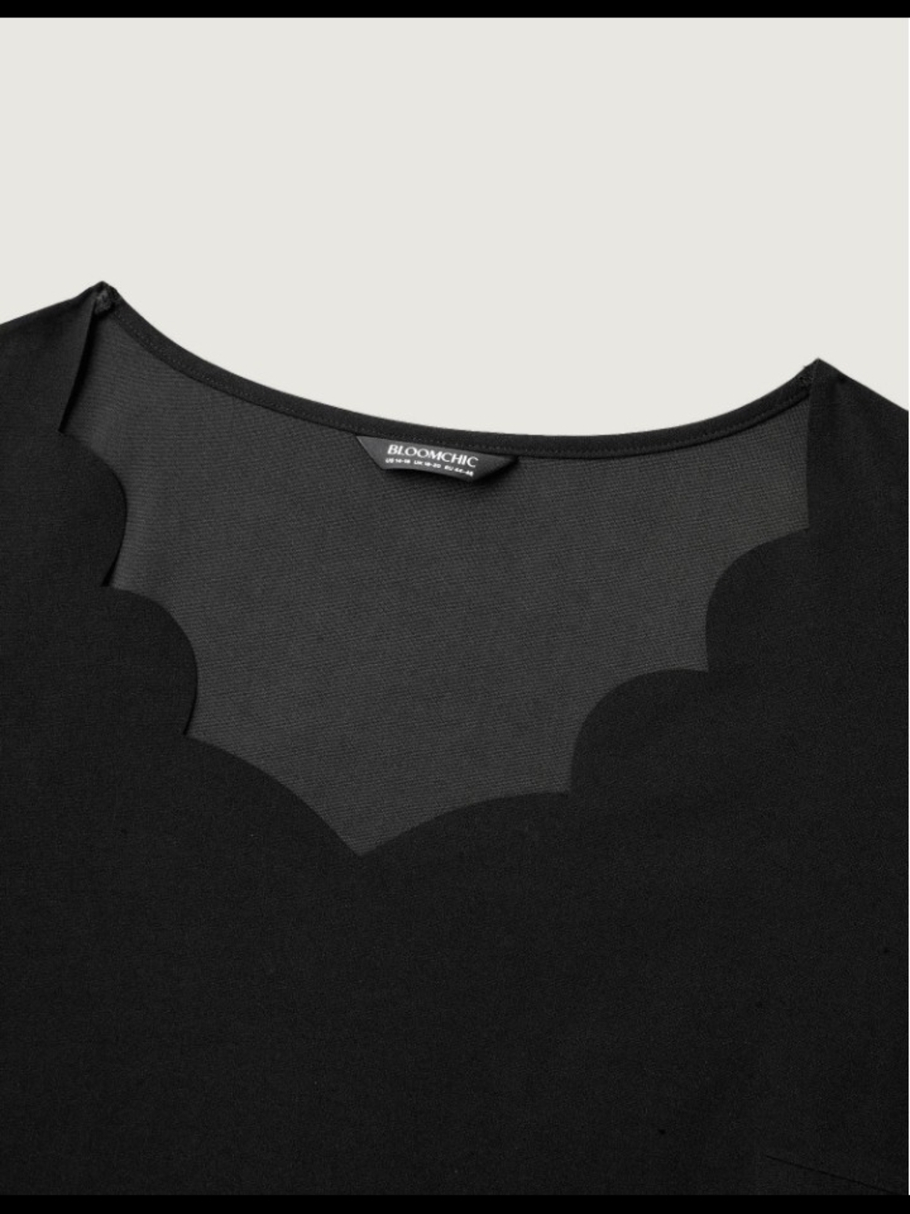Bloomchic Solid V Neck Laser Cut Tank Top - Picture 6 of 6